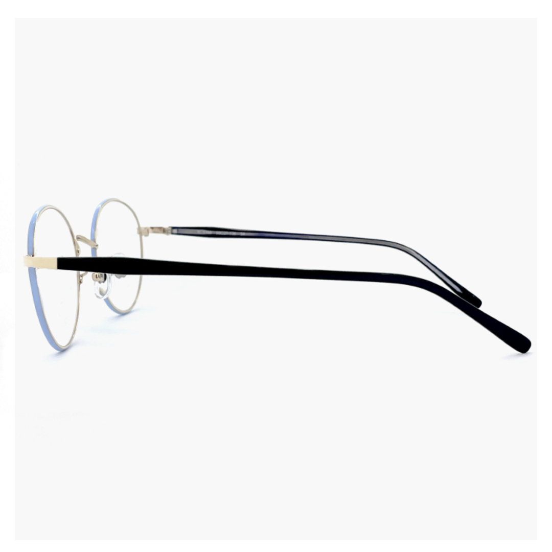 ライトブルー×ゴールドサイド【新品】 日本製 AMIPARIS アミパリ メガネ tc-5168 54 眼鏡 オーバル 型 チタン フレーム MADE IN JAPAN フレーム
