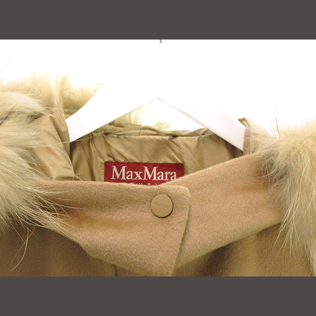 マックスマーラ Studio ダウン コート ウール 切替 ファー 40 上着 レディースのジャケット/アウター(ダウンコート)の商品写真