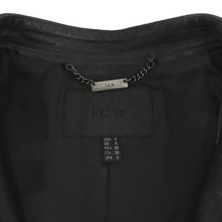 ICB - iCB ジャケット ライダースジャケット シングル 羊革 レザー 黒