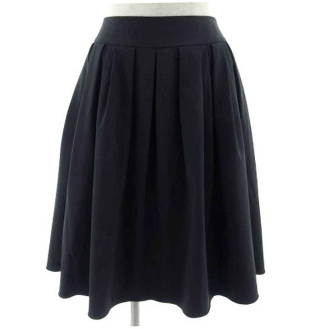 M-premier(エムプルミエ)のエムプルミエ COUTURE スカート タック ギャザー フレア 紺 36 レディースのスカート(ひざ丈スカート)の商品写真
