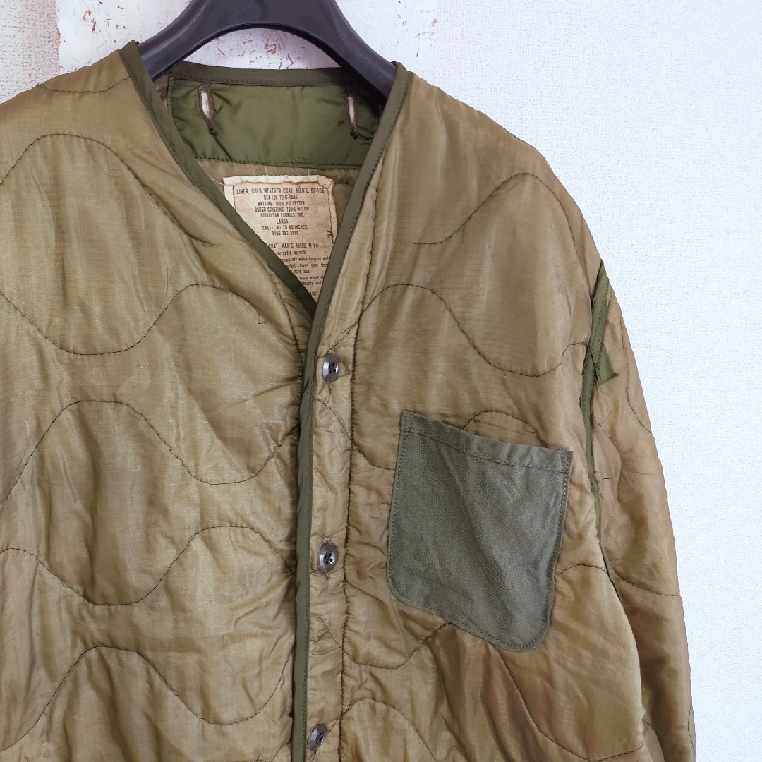 70年代 M-65 ライナー パッチポケット付き カーキ L 70年代 M-65 ライナー パッチポケット付き カーキ L