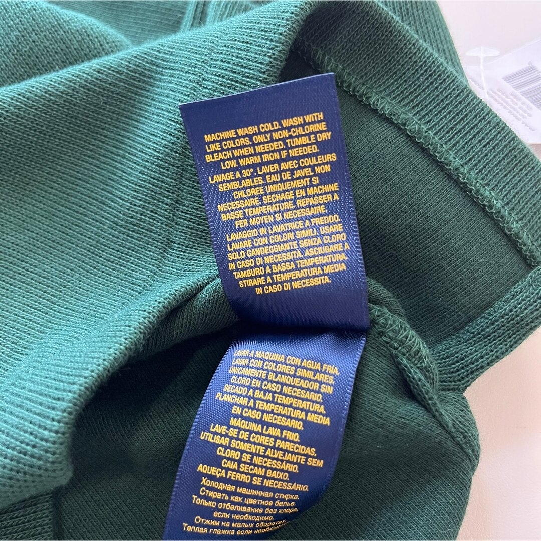 POLO RALPH LAUREN(ポロラルフローレン)の【新品】ポロラルフローレン　ハーフジップコットンニット　グリーン　3T キッズ/ベビー/マタニティのキッズ服男の子用(90cm~)(ニット)の商品写真