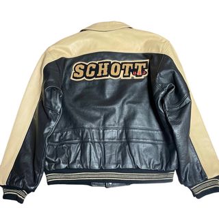 schott - SCHOTT ショット 本革 オールレザー スタジャン M メンズ