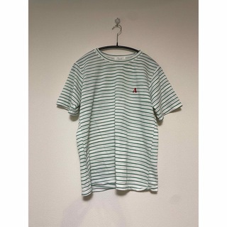 Riberry リベリー ワンポイントロゴ刺繍半袖ボーダーT tシャツ(カットソー(長袖/七分))