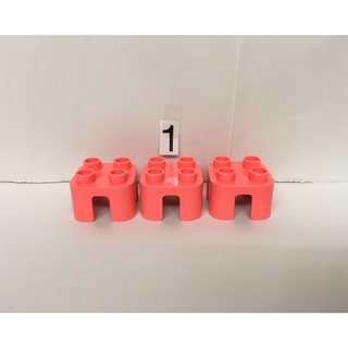 レゴデュプロ(レゴ デュプロ)のレゴ デュプロ 特殊 ブロック パーツ 椅子 イス ３脚 セット ピンク系(積み木/ブロック)