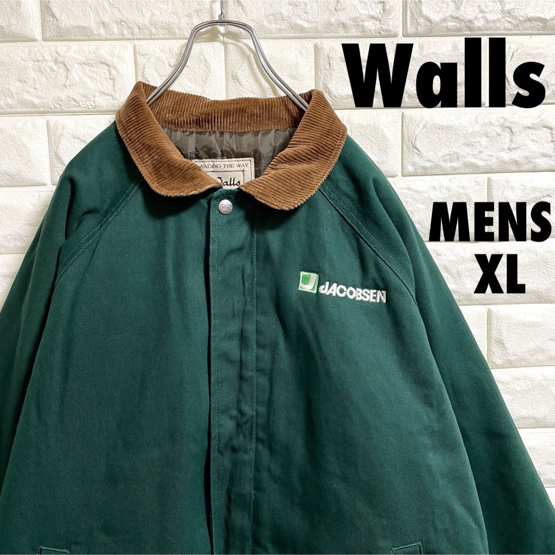 Walls ウォールズ　中綿ワークジャケット　企業刺繍ロゴ　メンズXLサイズ