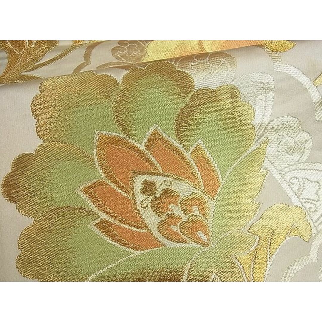 平和屋1□極上 六通柄袋帯 更紗花唐草文 金糸 逸品 帯