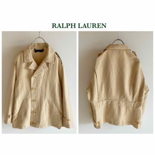 ラルフローレン(Ralph Lauren)の90s ビンテージ ラルフローレン リネン混 ミリタリージャケット テーラード(その他)