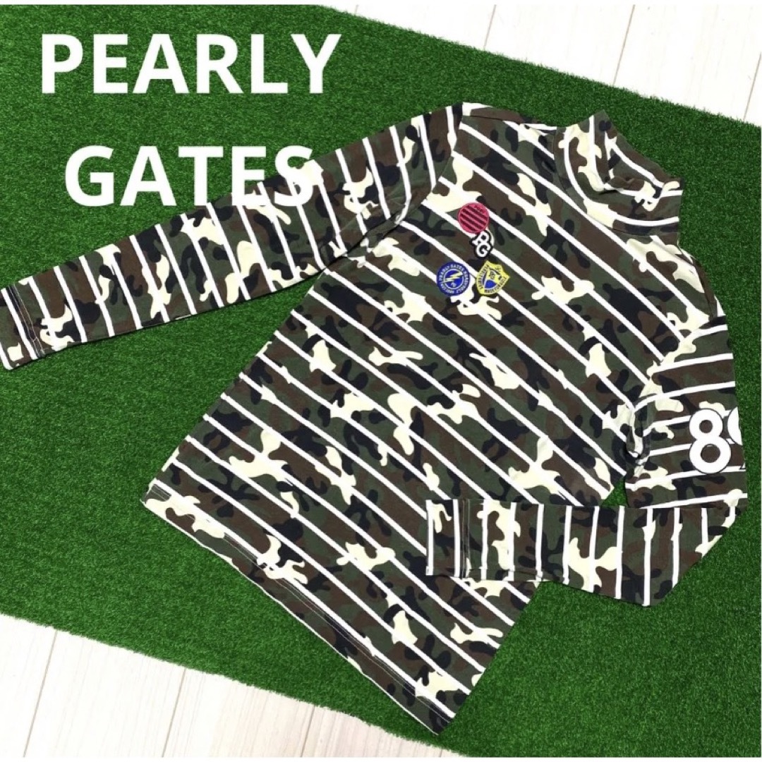 PEARLY GATES - パーリーゲイツ 長袖 モックネック カモフラ柄 サイズ0 ...