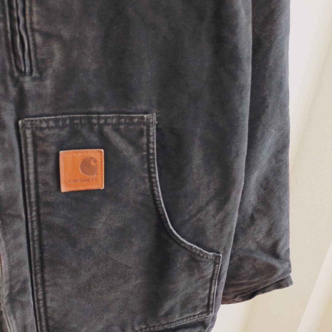 Carhartt カーハート　ブラック　ダックジャケット　企業ロゴ　2XL