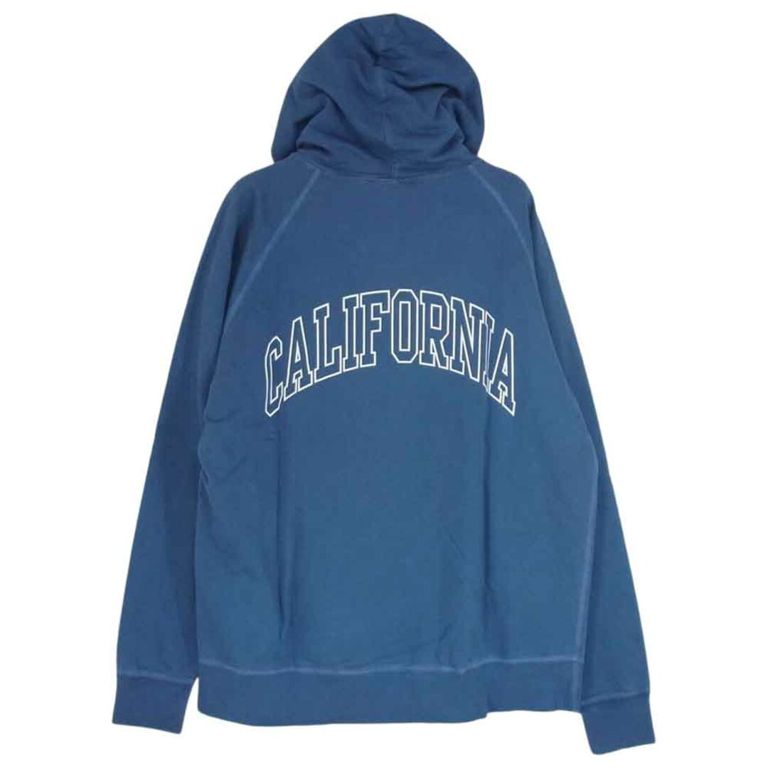 STANDARD CALIFORNIA(スタンダードカリフォルニア)のSTANDARD CALIFORNIA スタンダードカリフォルニア パーカー Pima Cotton Hood Sweat ピマコットン フード ロゴ スウェット パーカー ネイビー系 M【極上美品】【中古】 メンズのトップス(パーカー)の商品写真