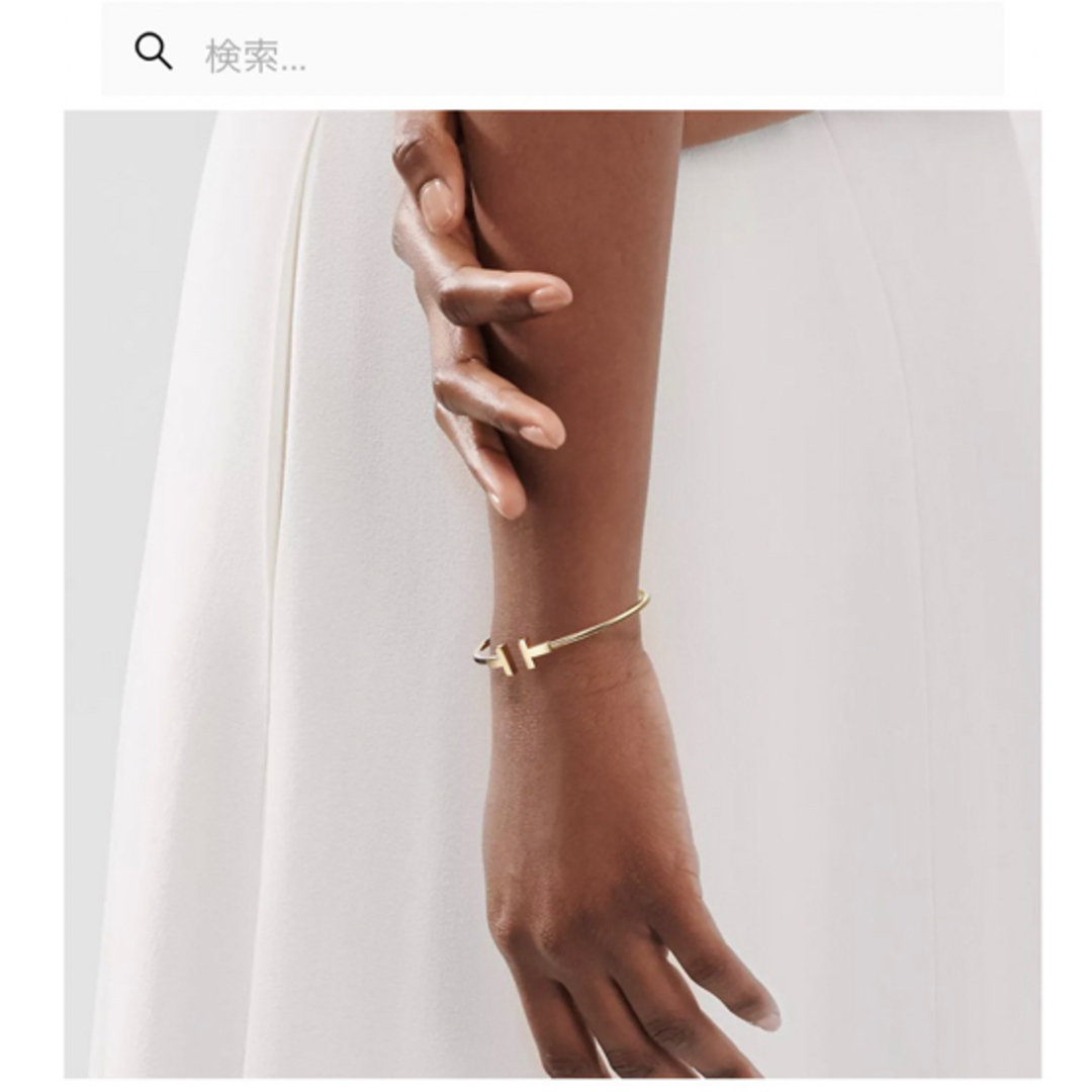 tiffany ティファニー Tワイヤーブレスレット バングル k18 | www