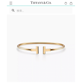 Tiffany & Co. - Tiffany ティファニー T ワイヤーブレスレット バングル　K18