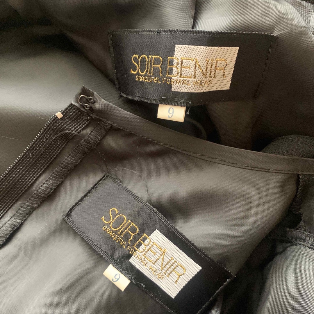 SOIR BENIR(ソワールベニール)の美品　東京ソワール　SOIR BENIR 9 ブラックフォーマル レディースのフォーマル/ドレス(礼服/喪服)の商品写真