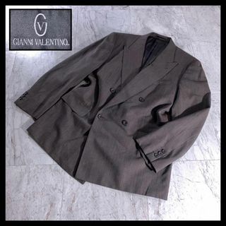 ジャンニバレンチノ(GIANNI VALENTINO)のGIANNI VALENTINO ダブル テーラードジャケット ブラウン AB5(テーラードジャケット)