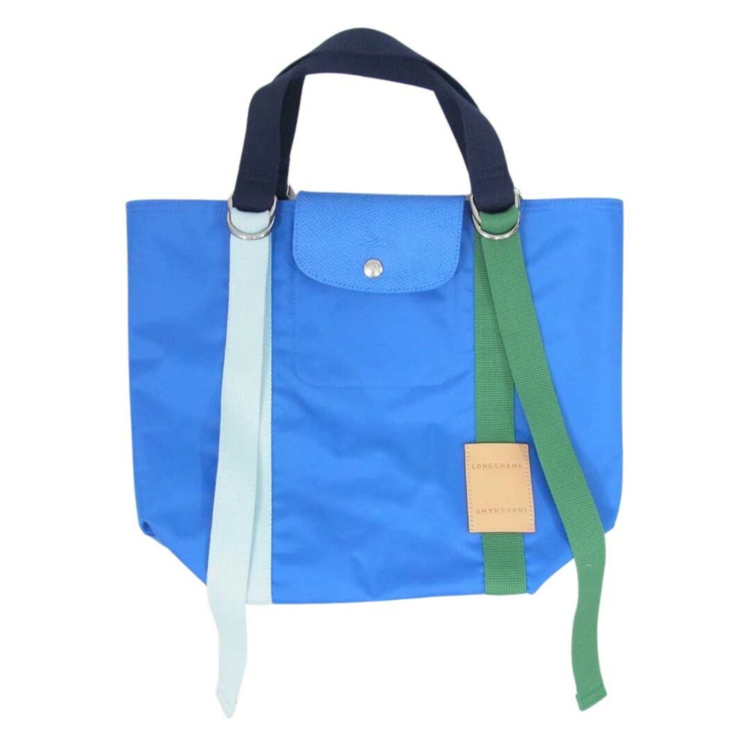 ロンシャン LONGCHAMP LE PLIAGE REPLAY ル プリアージュ リプレイ トートバッグ Mサイズ ブルー系【美品】【中古】