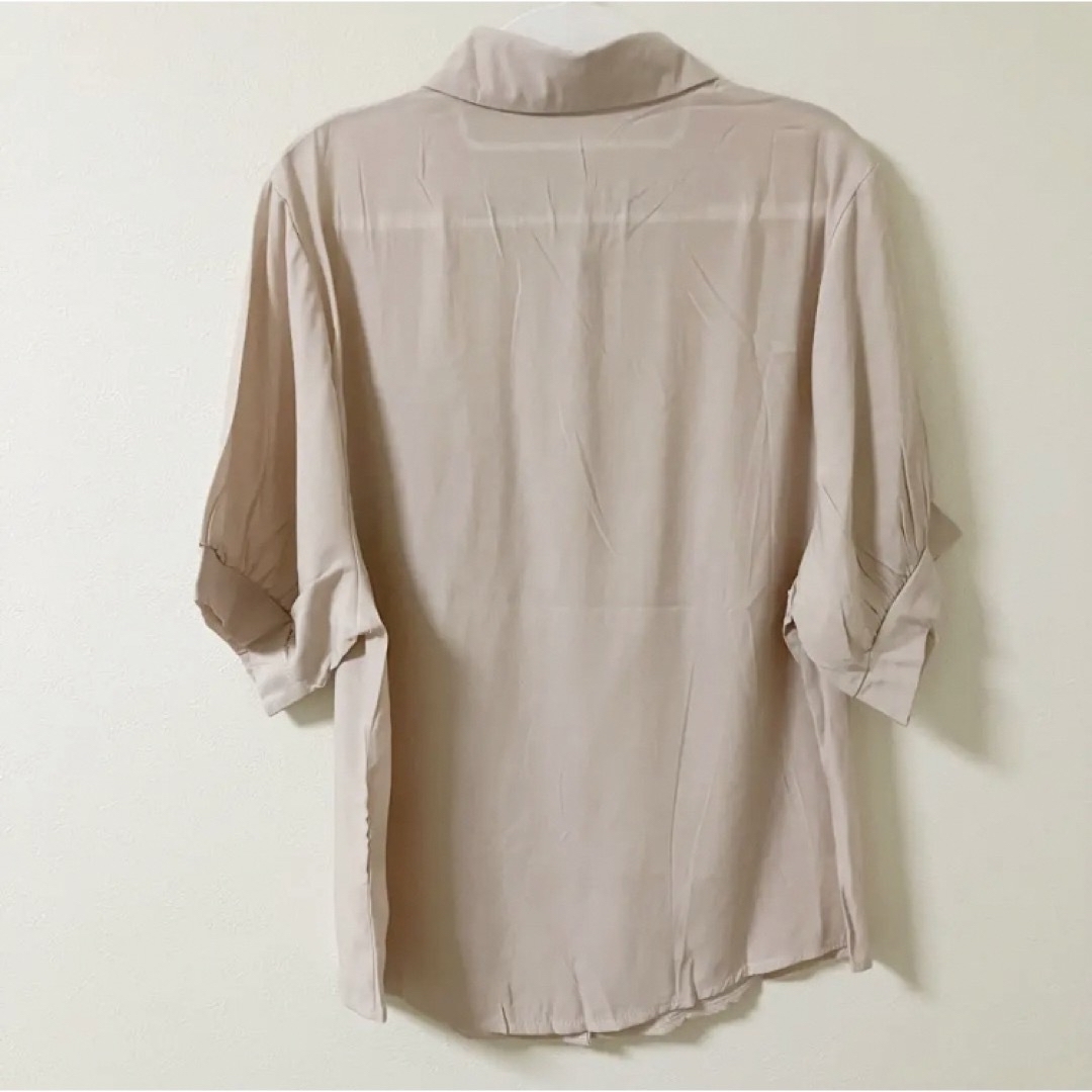 GRL(グレイル)の【新品未使用】GRL 半袖シャツ　胸ポケット　ブラウス　ぽわん袖　ゆったり レディースのトップス(シャツ/ブラウス(半袖/袖なし))の商品写真