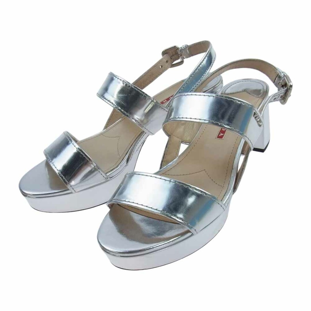 PRADA - PRADA プラダ サンダル 3XP066 レザー ヒール サンダル