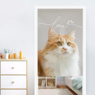 のれん ロング 暖簾 85×150 間仕切り 洋風 輸入雑貨 猫柄cat ネコ(のれん)