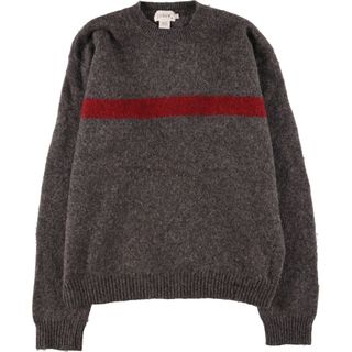 ジェイクルー(J.Crew)の古着 ジェイクルー J.Crew ライン入り ウールニットセーター メンズL /eaa353630(ニット/セーター)