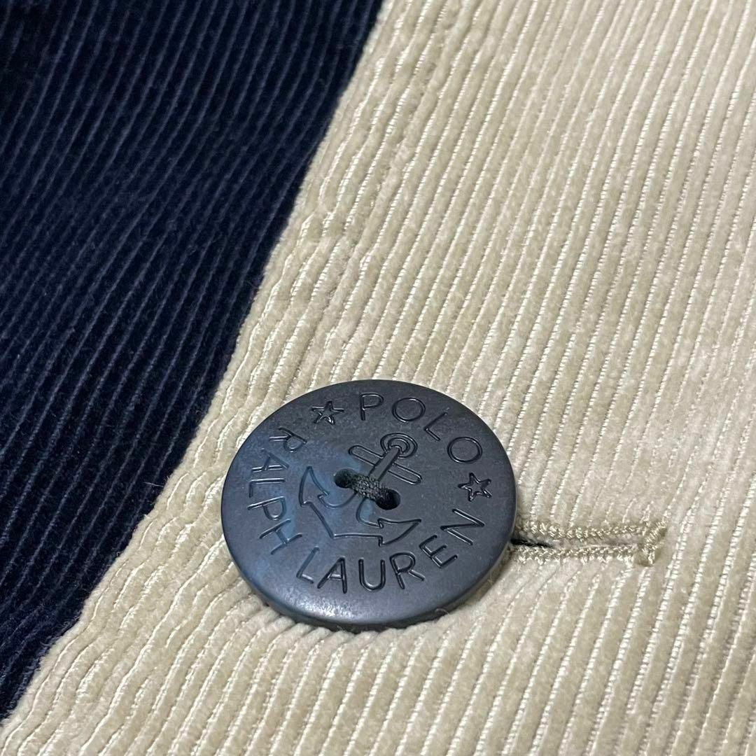 636 希少 POLO RALPH LAUREN ツートンジャケット ダブル 綿