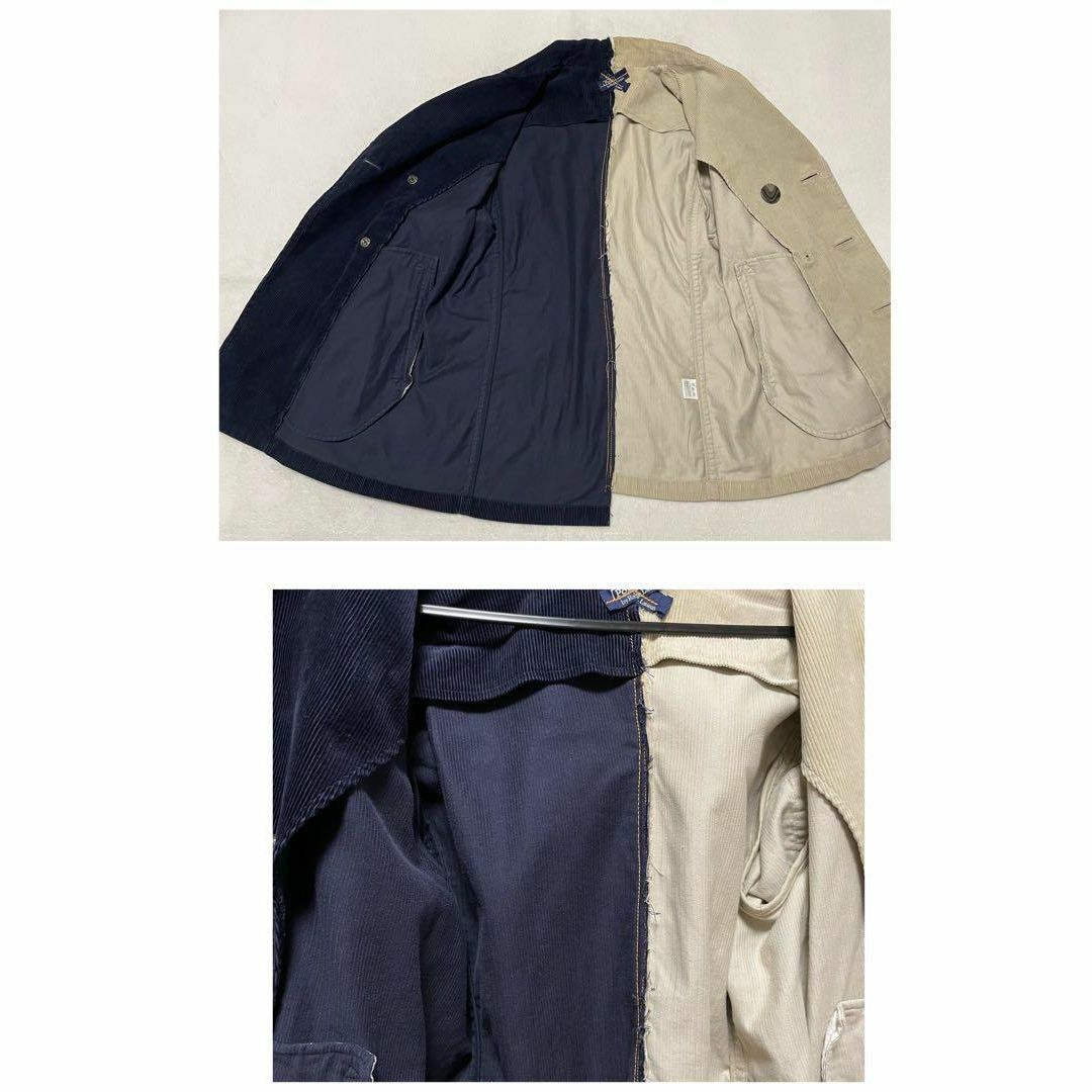 636 希少 POLO RALPH LAUREN ツートンジャケット ダブル 綿