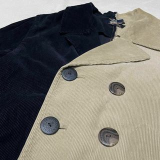 636 希少 POLO RALPH LAUREN ツートンジャケット ダブル 綿