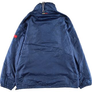 トミーヒルフィガー(TOMMY HILFIGER)の古着 90年代 トミーヒルフィガー TOMMY HILFIGER 袖ワッペン 中綿ジャケット パファージャケット メンズXXL ヴィンテージ /eaa373701(ダウンジャケット)