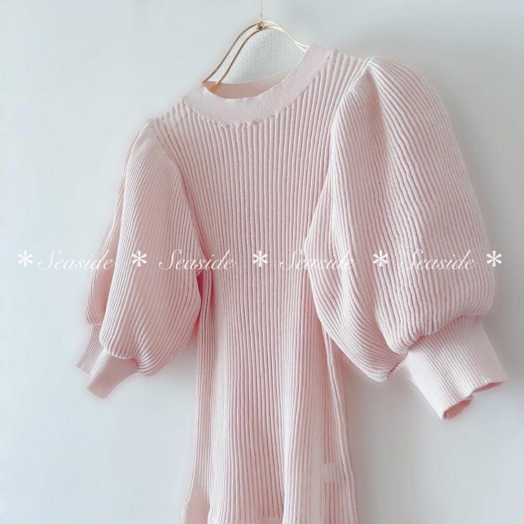 セルフォード ニットプルオーバー 完売品 ピンク シアー オフィス ママ