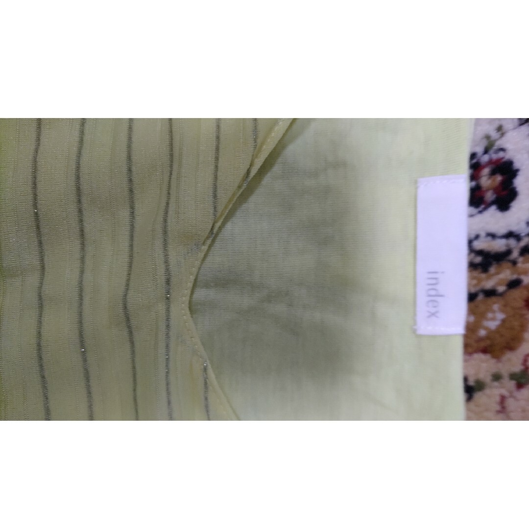 INDEX(インデックス)のカットソー イエロー レディースのトップス(カットソー(半袖/袖なし))の商品写真