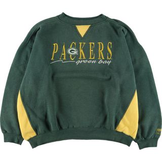 ビックサイズ PRO PLAYER NFL GREEN BAY PACKERS グリーンベイパッカーズ プリントスウェットシャツ トレーナー USA製 メンズXXXL /eaa361877