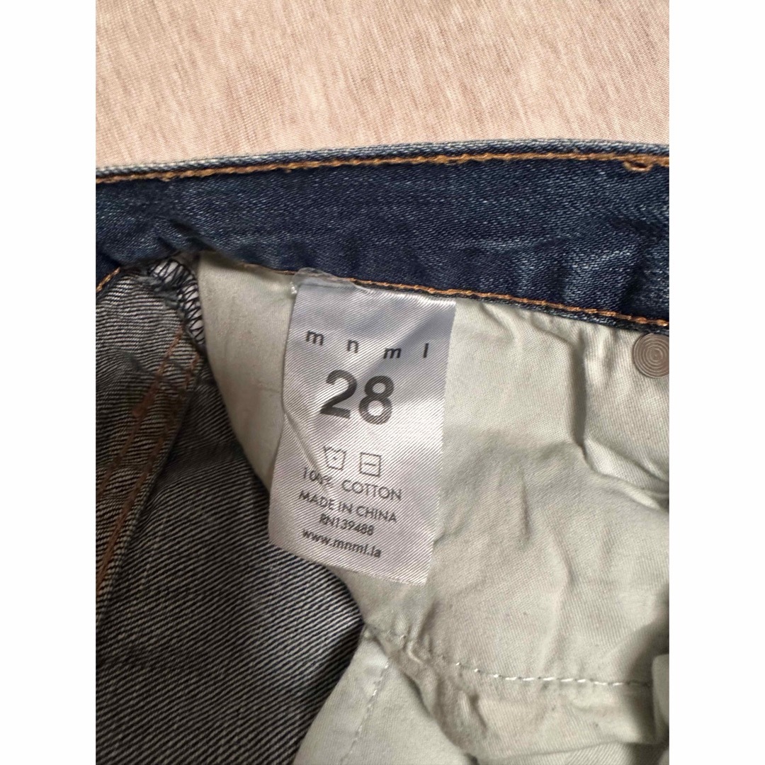 mnml / ミニマル ダメージジーンズ 裾ジップ付き　28インチ