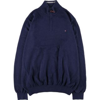 トミーヒルフィガー(TOMMY HILFIGER)の古着 トミーヒルフィガー TOMMY HILFIGER ハーフジップセーター メンズXXL /eaa373455(ニット/セーター)