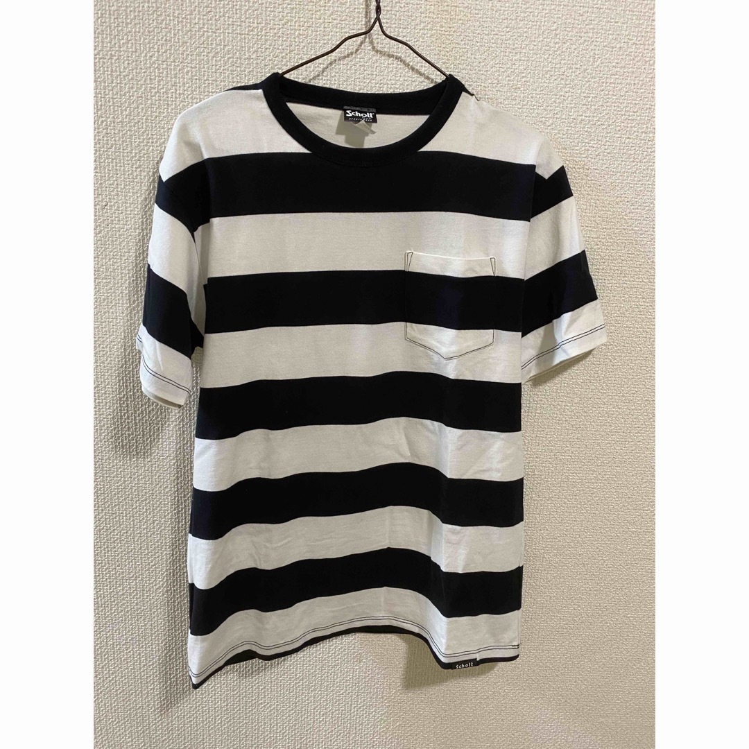 schott(ショット)のSchott ボーダー Tシャツ バックプリント メンズのトップス(Tシャツ/カットソー(半袖/袖なし))の商品写真