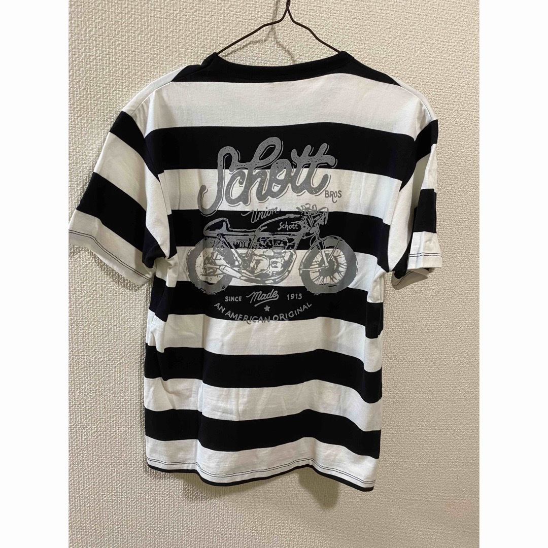 schott(ショット)のSchott ボーダー Tシャツ バックプリント メンズのトップス(Tシャツ/カットソー(半袖/袖なし))の商品写真