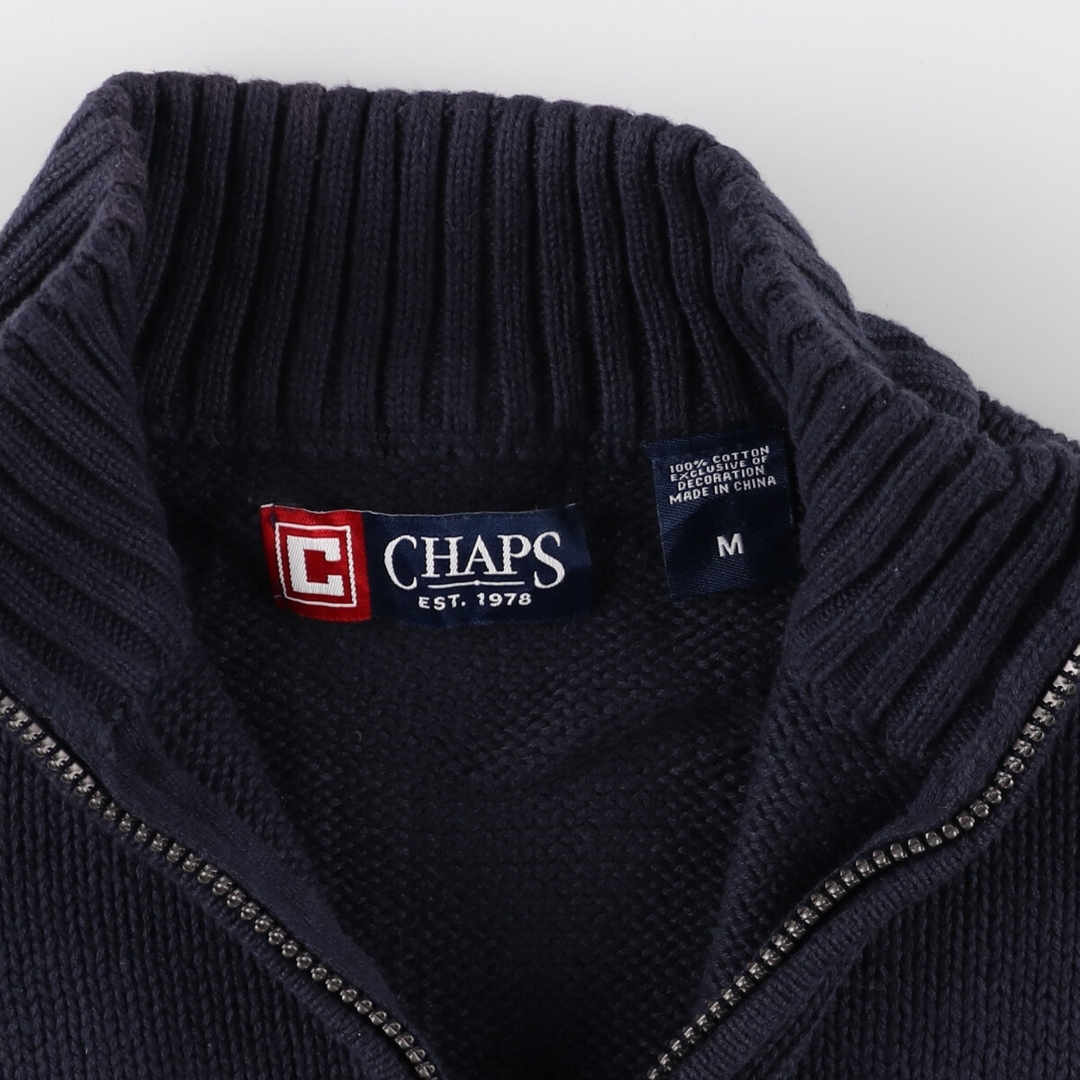 チャップス CHAPS コットンニットハーフジップセーター メンズM /eaa370436