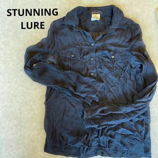 スタニングルアー(STUNNING LURE)のSTUNNING LURE スタニングルアー シルクのシャツ ブラック ♡(シャツ/ブラウス(長袖/七分))