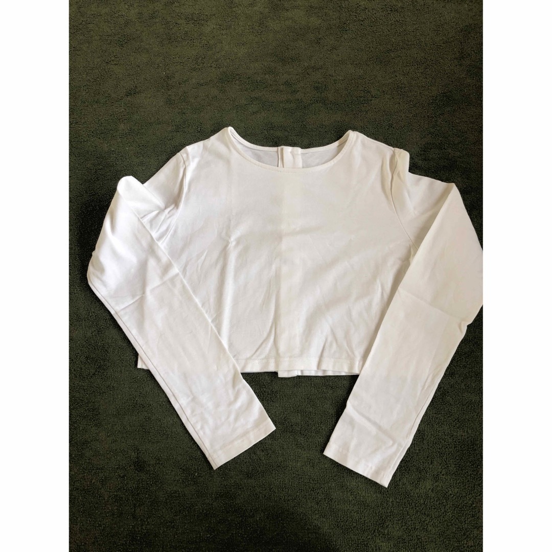 GYPSOPHILA - ジプソフィア Cropped LongTee Plane ホワイト の