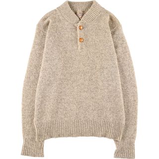 古着 90年代 LONDON FOG ヘンリーネック ウール混ニットセーター メンズL ヴィンテージ /eaa353753(ニット/セーター)