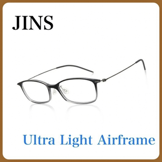 ジンズ(JINS)の【美品】JINS ウルトラライトエアフレーム MUF20A065 度付き ジンズ(サングラス/メガネ)