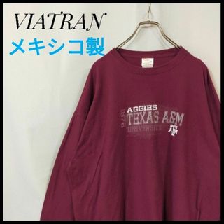 ＶＩＡＴＲＡＮ　長袖Ｔシャツ　メキシコ　アメフト　チームロゴ　ゆるだぼ　デカロゴ(Tシャツ/カットソー(七分/長袖))