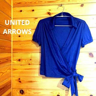 ユナイテッドアローズ(UNITED ARROWS)のUNITEDARROWS(ユナイテッドアローズ)シャツ ブルー リボン(カットソー(半袖/袖なし))