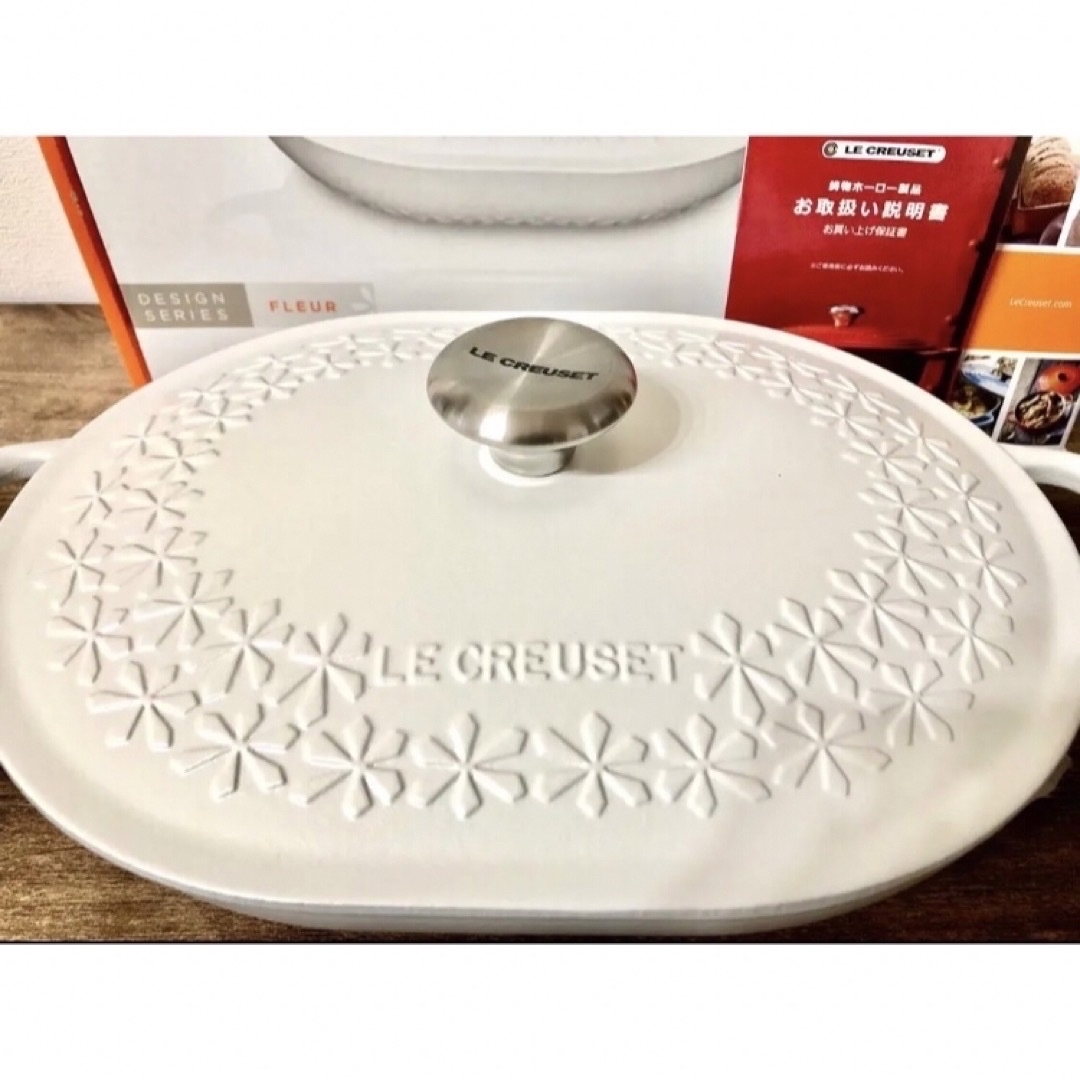 LE CREUSET(ルクルーゼ)のりんご様専用です。【新品未使用】ルクルーゼ／オブロング・マルミット31cm インテリア/住まい/日用品のキッチン/食器(鍋/フライパン)の商品写真