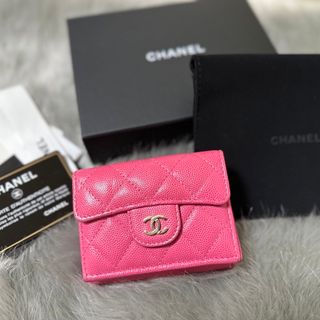 CHANEL シャネル 三つ折り財布 ミニウォレット キャビアスキン ...