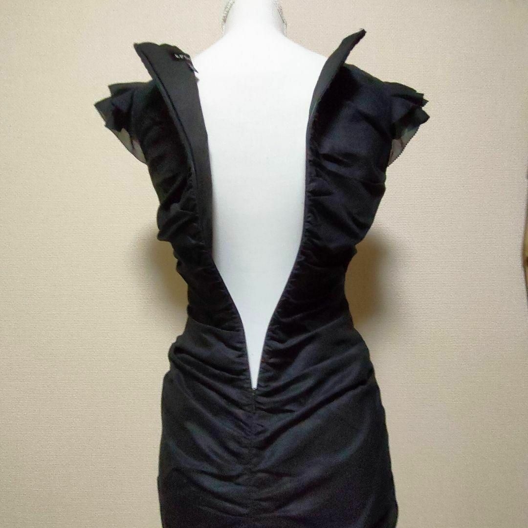 EPOCA(エポカ)のエポカ EPOCA マーメイドワンピース フロントギャザー 黒 40サイズ レディースのフォーマル/ドレス(ミディアムドレス)の商品写真