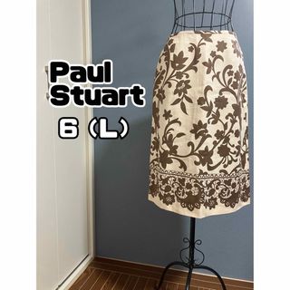 ポールスチュアート(Paul Stuart)のPaul Stuart 草花柄 膝丈スカート 6（L）(ひざ丈スカート)