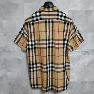 BURBERRY - 美品☆ BURBERRY 半袖シャツ 麻混 ノバチェック XL