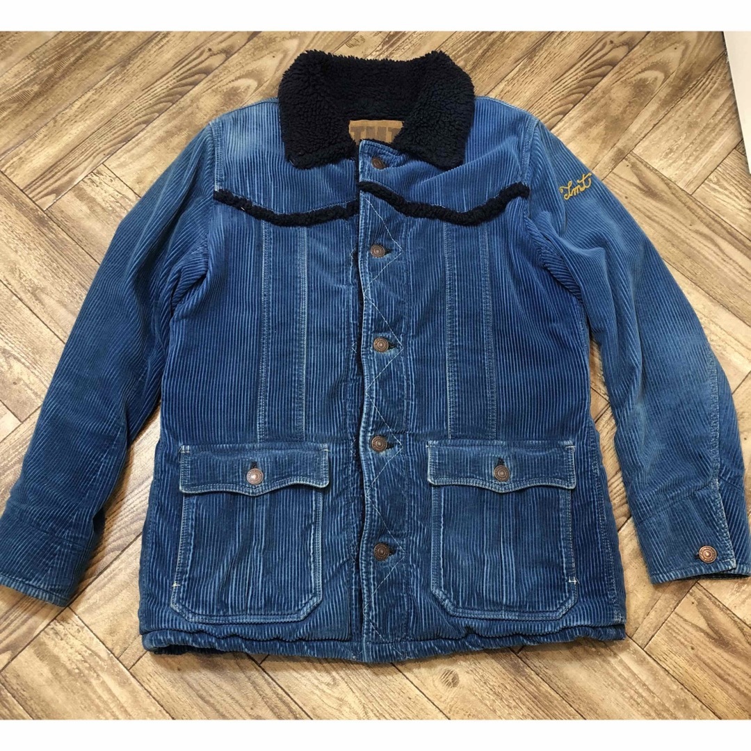 TMT INDIGO CORDUROY BOA LUNCH JACKET - ブルゾン