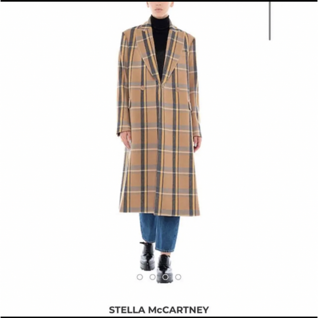 Stella McCartney(ステラマッカートニー)の正規ステラマッカートニー#チェックウールロングコート レディースのジャケット/アウター(ロングコート)の商品写真