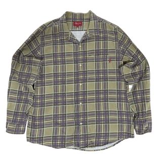 Supreme Printed Plaid Shirt TAN L